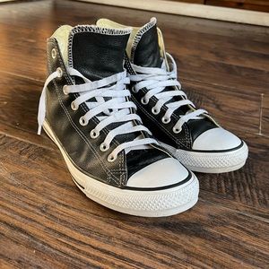 Leather Converse Hightops